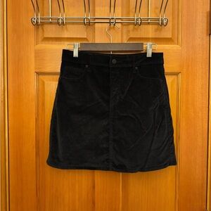 Classic Black Velvet Skirt